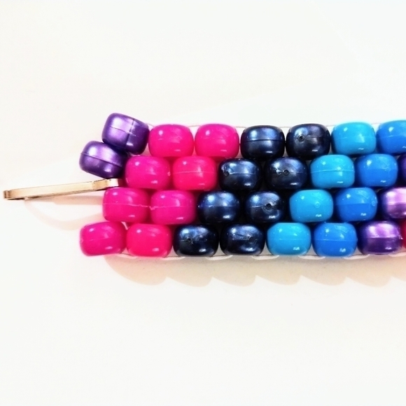 HANDMADE Iridescent Kandi Choker with Dreamcatcher and Butterfly Charms - Picture 11 of 13